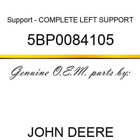 Support - COMPLETE LEFT SUPPORT 5BP0084105
