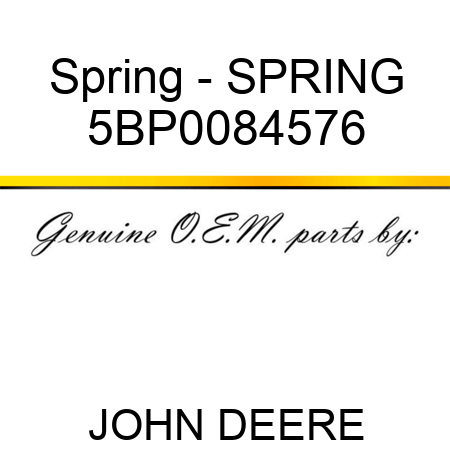 Spring - SPRING 5BP0084576
