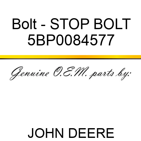 Bolt - STOP BOLT 5BP0084577