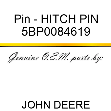 Pin - HITCH PIN 5BP0084619