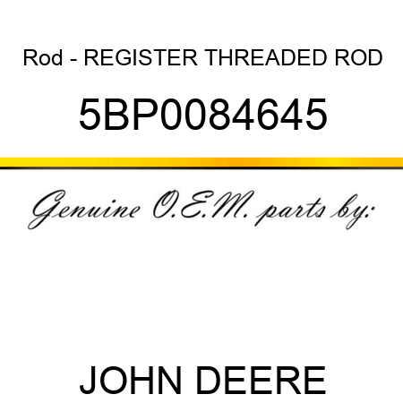 Rod - REGISTER THREADED ROD 5BP0084645