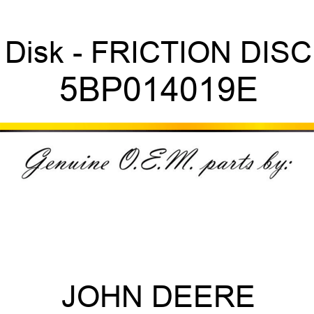 Disk - FRICTION DISC 5BP014019E