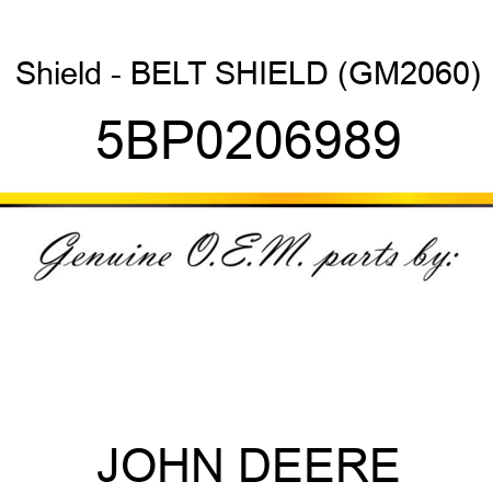 Shield - BELT SHIELD (GM2060) 5BP0206989