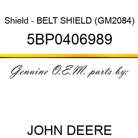 Shield - BELT SHIELD (GM2084) 5BP0406989
