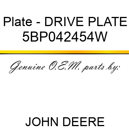 Plate - DRIVE PLATE 5BP042454W