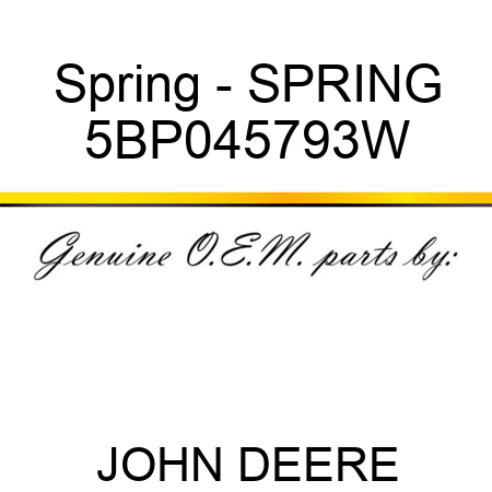 Spring - SPRING 5BP045793W