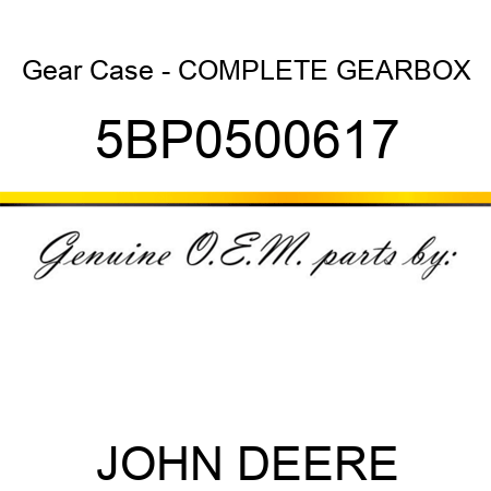 Gear Case - COMPLETE GEARBOX 5BP0500617