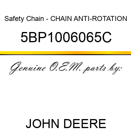 Safety Chain - CHAIN, ANTI-ROTATION 5BP1006065C