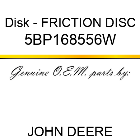 Disk - FRICTION DISC 5BP168556W