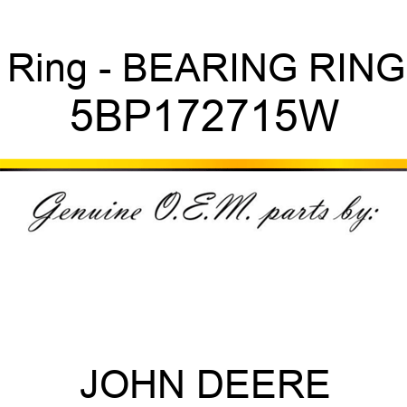 Ring - BEARING RING 5BP172715W