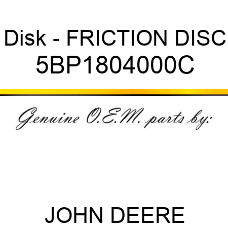 Disk - FRICTION DISC 5BP1804000C