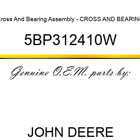 Cross And Bearing Assembly - CROSS AND BEARING 5BP312410W