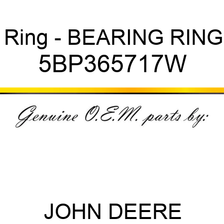 Ring - BEARING RING 5BP365717W