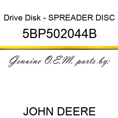 Drive Disk - SPREADER DISC 5BP502044B