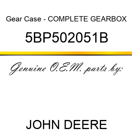 Gear Case - COMPLETE GEARBOX 5BP502051B