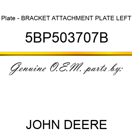 Plate - BRACKET ATTACHMENT PLATE LEFT 5BP503707B