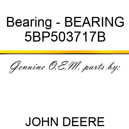 Bearing - BEARING 5BP503717B