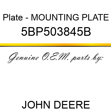 Plate - MOUNTING PLATE 5BP503845B