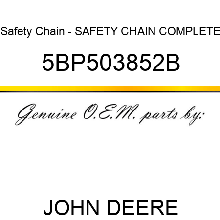 Safety Chain - SAFETY CHAIN COMPLETE 5BP503852B