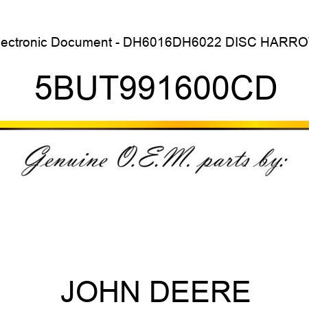 Electronic Document - DH6016,DH6022 DISC HARROW 5BUT991600CD