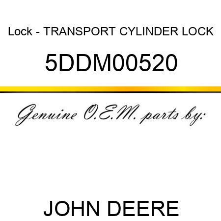 Lock - TRANSPORT CYLINDER LOCK 5DDM00520