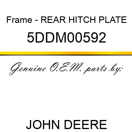 Frame - REAR HITCH PLATE 5DDM00592
