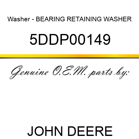 Washer - BEARING RETAINING WASHER 5DDP00149