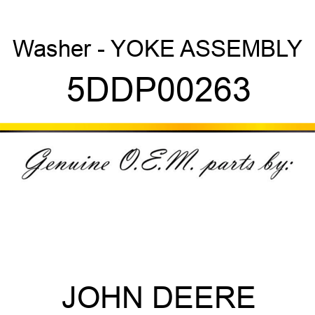 Washer - YOKE ASSEMBLY 5DDP00263