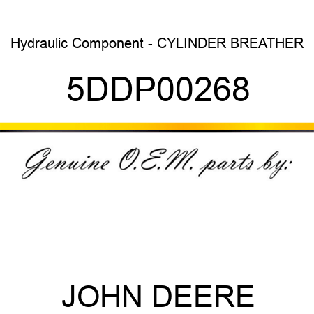 Hydraulic Component - CYLINDER BREATHER 5DDP00268