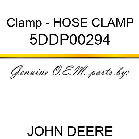 Clamp - HOSE CLAMP 5DDP00294
