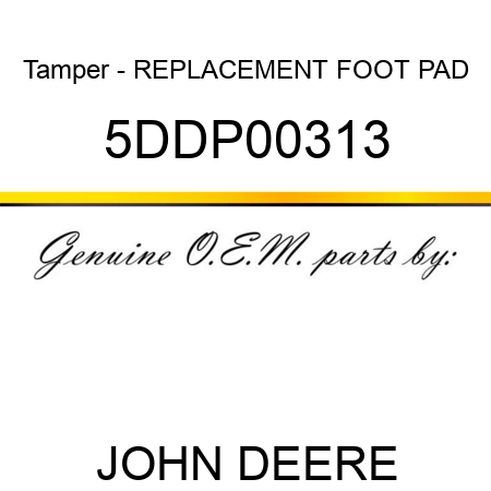 Tamper - REPLACEMENT FOOT PAD 5DDP00313