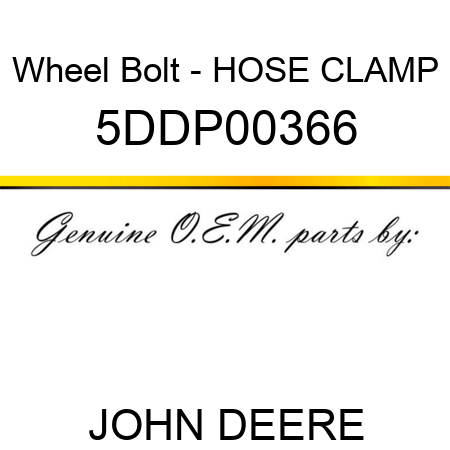 Wheel Bolt - HOSE CLAMP 5DDP00366