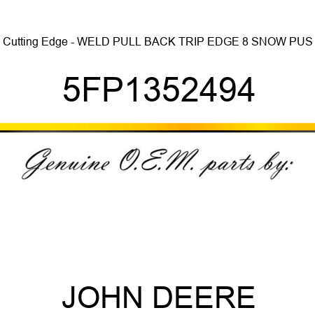 Cutting Edge - WELD PULL BACK TRIP EDGE 8 SNOW PUS 5FP1352494