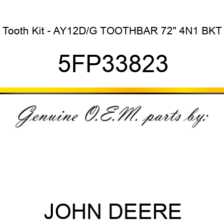Tooth Kit - AY12D/G TOOTHBAR 72