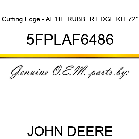 Cutting Edge - AF11E RUBBER EDGE KIT 72