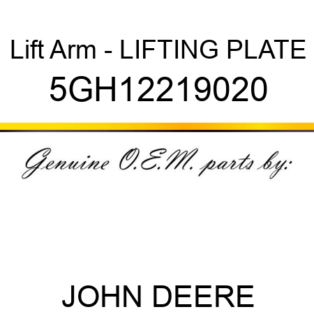 Lift Arm - LIFTING PLATE 5GH12219020