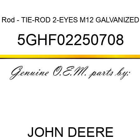 Rod - TIE-ROD 2-EYES M12 GALVANIZED 5GHF02250708