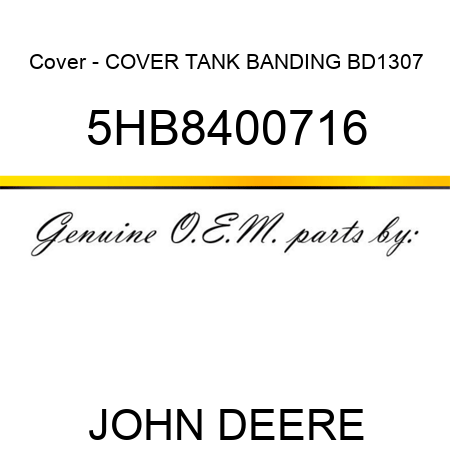 Cover - COVER, TANK BANDING BD1307 5HB8400716