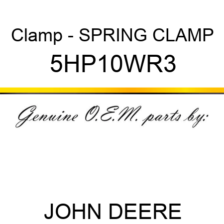 Clamp - SPRING CLAMP 5HP10WR3