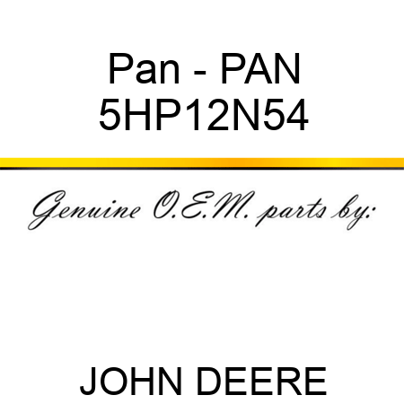 Pan - PAN 5HP12N54