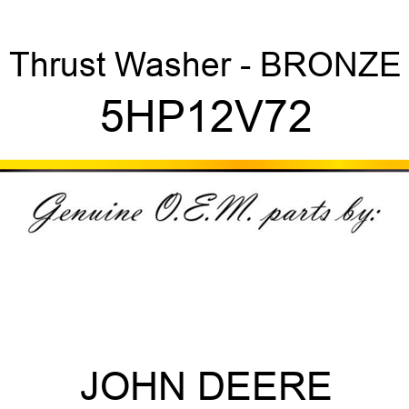 Thrust Washer - BRONZE 5HP12V72