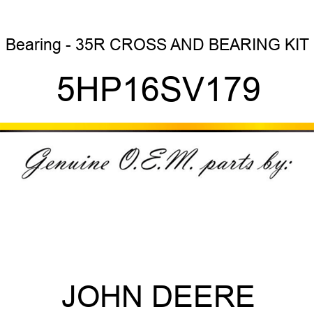 Bearing - 35R CROSS AND BEARING KIT 5HP16SV179