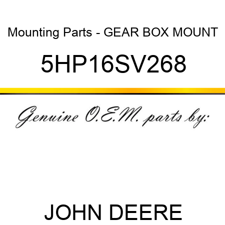 Mounting Parts - GEAR BOX MOUNT 5HP16SV268
