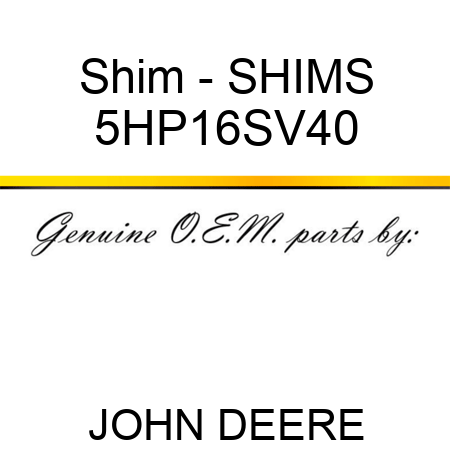 Shim - SHIMS 5HP16SV40
