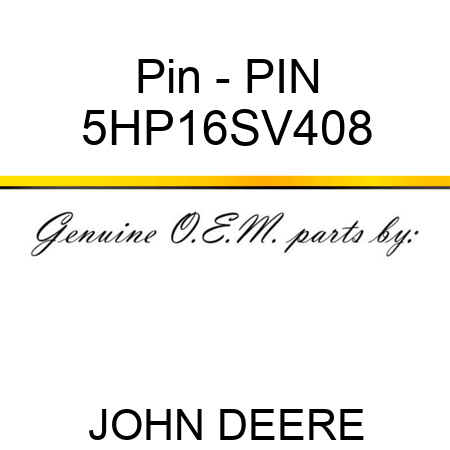 Pin - PIN 5HP16SV408