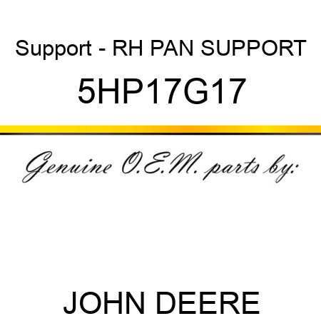 Support - RH PAN SUPPORT 5HP17G17