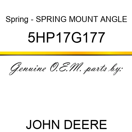 Spring - SPRING MOUNT ANGLE 5HP17G177