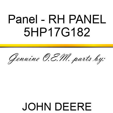 Panel - RH PANEL 5HP17G182