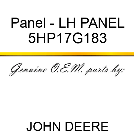 Panel - LH PANEL 5HP17G183
