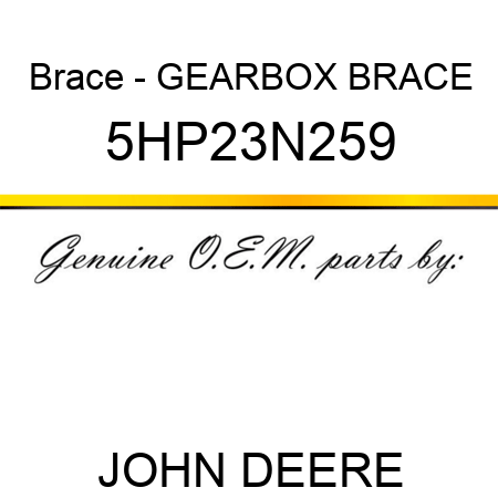 Brace - GEARBOX BRACE 5HP23N259